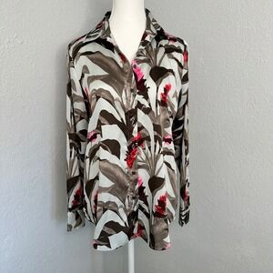 Banana‎ Republic Dillon Shirt Tropical pattern button down Women's size S
